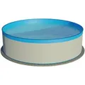 Produktbild: Stahlwandpool Rund Größe Wählbar, 90 Cm Tief, Stahl 0,3 Mm Weiß, Folie 0,2 Mm Blau, Overlap 450x90