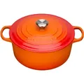 Produktbild: Le Creuset Bräter rund Signature 26 cm Ofenrot