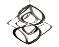 Produktbild: Deko Windspiel doppel Hurrikan Edelstahl Rostfrei Windrad Wind Dancer 43 cm