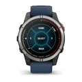 Produktbild: Garmin Quatix 7 Pro Smartwatch aus Kunststoff mit Silikonband, Blau