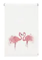 Produktbild: GARDINIA Rollo ohne Bohren, Zum Klemmen, Blickdicht, Sichtschutz, Blendschutz, Inkl. Aller Montage-Teile, Digiprint Flamingo, Weiß/Dekor, 70 x 150 cm