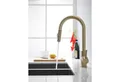 Produktbild: LuxusKollektion Küchenarmatur Gebürstetes Gold Niederdruck Küchenarmatur mit Ausziehbare Brause