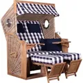 Produktbild: Devries Trendy Pure Greenline Des. 743 Strandkorb 135xl Pe Ant. Wh. 130x80x165 Cm