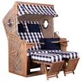Produktbild: deVries TRENDY PURE GREENLINE Des. 743 Strandkorb 135XL PE ant. wh. 130x80x165 c