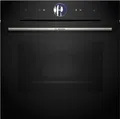 Produktbild: Bosch HRG7764B1, Smarter iQ700 Einbau-Backofen mit Dampfunktion, 60 x 60 cm, Schwarz, Made in Germany, Pyrolyse & Hydrolyse, Bratenthermometer, Air Fry, Farb-Touch-Screen, 4D Heißluft, Bosch Assist