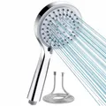 Produktbild: Hochdruck Duschkopf 5 Modi Schlauch Wassersparer Handbrause Bad Zubehör