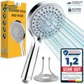 Produktbild: Duschkopf Hochdruck 5 Strahlarten mit Schlauch 59 Zoll Badezimmer Dusche