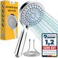 Produktbild: Shower Head with Hose 59 Inch High Pressure Shower Head 5 Jet Types Hand Show...