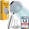 Produktbild: Duschkopf Hochdruck 5 Strahlarten mit Schlauch 59 Zoll Wassersparend Handbrause