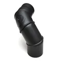 Produktbild: raik Rauchrohrbogen Ofenrohr 120 mm Multibogen mit Reinigungsöffnung schwarz 0–90° Stahlrohr 2 mm einwandig Senotherm beschichtet Länge 465 mm Made in EU