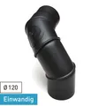 Produktbild: Rauchrohrbogen / Ofenrohr 120mm - Multibogen schwarz DN120 Kaminrohr Ofen Rohr