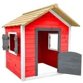 Produktbild: HOME DELUXE Spielhaus DAS KLEINE SCHLOSS - 101 x 106 x 128 cm, Gartenhaus für Kinder, Kinderspielhaus. Spielhaus aus Holz Outdoor rot