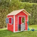 Produktbild: Spielhaus Das Kleine Schloss - 106 X 111 Cm Rot Kinderspielhaus Gartenspielhaus Gartenhaus Für - Home Deluxe
