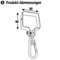 Produktbild: Connex Schaukelhaken verzinkt 90x90mm 200Kg Tragkraft mit Karabiner 1 Stück