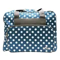 Produktbild: Phönix Taschen für Nähmaschinen 45x21x37cm und Overlockmaschinen 39x32x36cm (Polka Dots Blau, Nähmaschinentasche)