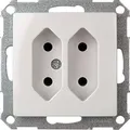 Produktbild: Schneider Electric Elso Joy-Doppel-Steckdose Europa, 16A, Schraubklemme, reinweiss, Artikelnummer ELG275914