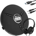 Produktbild: KLIM tragbarer Discman mit Kopfhörer Stereo-CD Player (hochwertiger CD-Spieler für unverwechselbares Hörerlebnis, MP3)