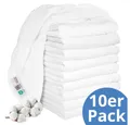 Produktbild: Makian Stoffwindeln Weiß, Mullwindeln Spucktücher 10er Pack Mulltücher 80 x 80 cm doppelt gewebt
