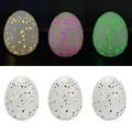 Produktbild: 3 LED Ostereier aus Keramik mit Timer & Farbwechsel oder Warmweiß - Deko Ostern