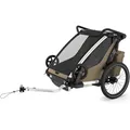 Produktbild: Thule Chariot Cross 2 Double Fahrradanhänger 2 Kinder Anhänger Radanhänger Khaki