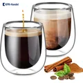 Produktbild: Mundgeblasene 100ml Espressotassen - Kaffeeglas Set für heiße und kalte Getränke