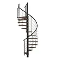 Produktbild: Minka Spindeltreppe Venezia Smart 38 - 305,5cm Geschosshöhe Walnuss Schwarz 140cm Durchmesser