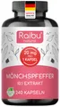 Produktbild: Mönchspfeffer Kapseln Hochdosiert, 20 mg pro Kapsel, 10:1 Extrakt, 240 St - RAIBU