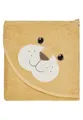 Produktbild: Sterntaler Kapuzenbadetuch 100x100cm Löwe Leo – Kuscheliges Badetuch aus saugfähiger Baumwolle – Mit süßen 3D-Ohren für Babys und Kleinkinder, Ocker