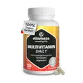 Produktbild: Multivitamin Kapseln hochdosiert, 13 Vitamine A, B, C, D, E, K, 120 vegetarische Kapseln für 4 Monate, ohne Jod, Natürliche Nahrungsergänzung ohne Zusatzstoffe, Made in Germany