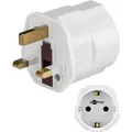 Produktbild: Goobay Netzadapter UK, Weiß - Schutzkontaktbuchse (Typ F, CEE 7/3) > UK 3-Pin-Stecker (Typ G, BS 1363) - Weiß