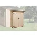 Produktbild: Anbauschrank Natur 65 x 128 cm für Weka Gartenhäuser mit Wandstärke 19 und 21 mm
