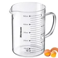 Produktbild: Westmark Messkanne aus Glas – Ideal zum Abmessen von Zutaten beim Backen und Kochen, mikrowellengeeignet, temperaturbeständig, egonomischer Griff – 0,5 Liter