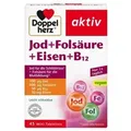 Produktbild: Doppelherz Jod+Folsäure+Eisen+B12 Tabletten 45 St