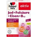 Produktbild: Doppelherz Jod + Folsäure + Eisen + B12 Tabletten