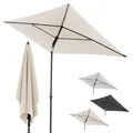 Produktbild: Doppler Sonnenschirm für den Garten Rethink 180x120cm in Natur - Rechteckiger Sonnenschirm für Balkon & Terrasse - Nachhaltiger Schirm - Kippbarer Balkonsonnenschirm mit Handöffner und Hülle