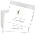 Produktbild: Briefzauber 12x Einladungskarten Jugendweihe mit 12x Umschlägen | Set aus Din A6 Jugendweiheeinladungskarten mit Einfüllhilfe | Verfügbar für verschiedene Anlässe | Motiv: Jugendweihe - Minimal