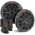 Produktbild: Pyle 200 Watt Marine-Boots-Lautsprechersystem, wetterfest, Dual-2-Wege-Lautsprecher, 16,5 cm, mit 85 Hz - 6 kHz Frequenzgang, robuste 227 g Magnetstruktur, PLMR6KB, Schwarz
