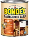 Produktbild: Bondex Dauerschutz Lasur Weiß 0,75 L für 10 m² | Hoher Wetter- und UV-Schutz bis zu 8 Jahre | Tropfgehemmt | Natürliches Abwittern - kein Abplatzen | Dauerschutzlasur| Holzlasur