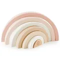 Produktbild: Bieco Regenbogen Holz REH Ella | Stapelturm Baby | Steckspiel Holz Regenbogen Montessori Regenbogen Deko Stapelturm ab 1 Jahr Holzregenbogen Kinder Stapelsteine Baby Stapelturm Stapelspiel ab 1 Jahr