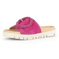 Produktbild: Pantolette GABOR, Damen, Gr. 38, pink, Ziegenveloursleder, Schuhe Pantolette, Plateau, Sommerschuh, Schlappen mit Zierperlen an der Zierschnalle