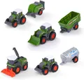 Produktbild: Dickie Toys Fendt Micro Team Traktor Anhänger Set Lizenz 9 cm