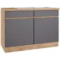 Produktbild: Held Spülenunterschrank, Grau, Eiche Wotan, Holzwerkstoff, 1 Fächer, 120x86x60 cm, Küchen, Küchenmöbel, Küchenschränke, Küchenunterschränke