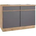 Produktbild: Spülenschrank Turin mit Spüle ca. 120x86 cm Grau/Wotan Eiche