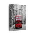 Produktbild: Bilder auf Leinwand 70x100cm Leinwandbild mit Rahmen Bus england urlaub london Groß Wanddeko Bild Schlafzimmer Küche Deko Wandbilder Dekoration Wohnzimmer Wall Canvas Wand Kunstdruck Art PA70x100-2153