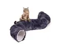 Produktbild: Canadian Cat Company Katzentunnel OTIS - Donut-Tunnel inkl. Liegekissen | grau | ca. 80 x 80 x 26 cm dunkelgrau