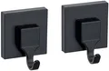 Produktbild: WENKO Wandhaken Vacuum-Loc® Modell Quadro, (Set, 2-St), aus Kunststoff für Handtücher, Befestigen ohne Bohren