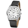 Produktbild: Regent Herren-Titanuhr schwarz Analog F-685 Leder-Armband URF685