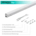 Produktbild: Oktaplex lighting LED Unterbauleuchte Riga 13W 84cm 230V, Ein-/Ausschalter, LED fest verbaut, Warmweiß, 3000K LED Unterschrankleuchte Küche weiß 84 cm