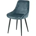 Produktbild: 2er Set SIT Möbel Stuhl pulverbeschichtetes Metall/Samt - Schwarz