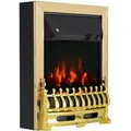 Produktbild: HOMCOM Elektrokamin Kamin Kaminofen Elektrischer Standkamin Flammeneffekt Gold